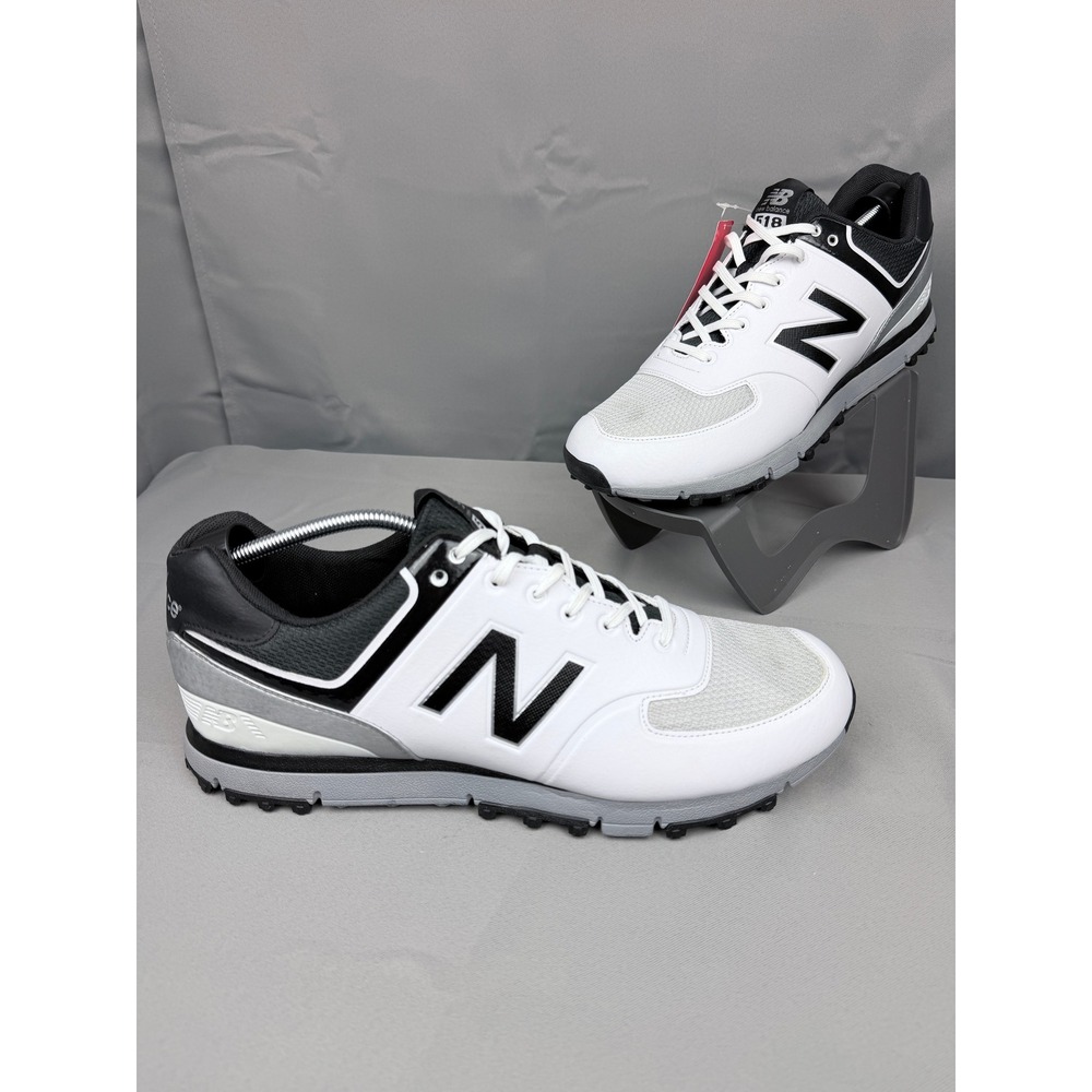 New Balance 518 Golf Shoes Mens 15 White Black Spikeless NBG518WK NEW